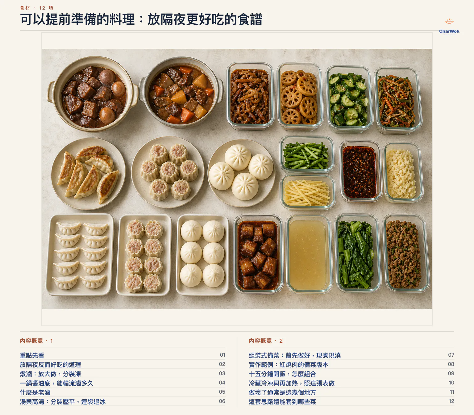 可以提前準備的料理:放隔夜更好吃的食譜文章內容概覽