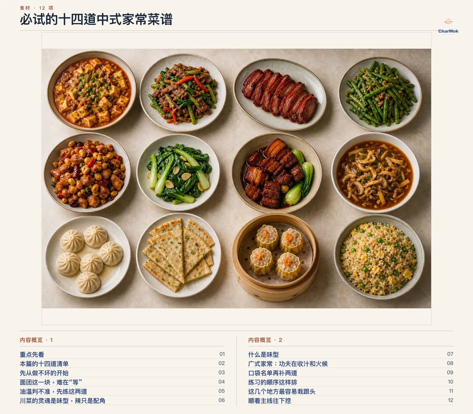必试的十四道中式家常菜谱文章内容概览