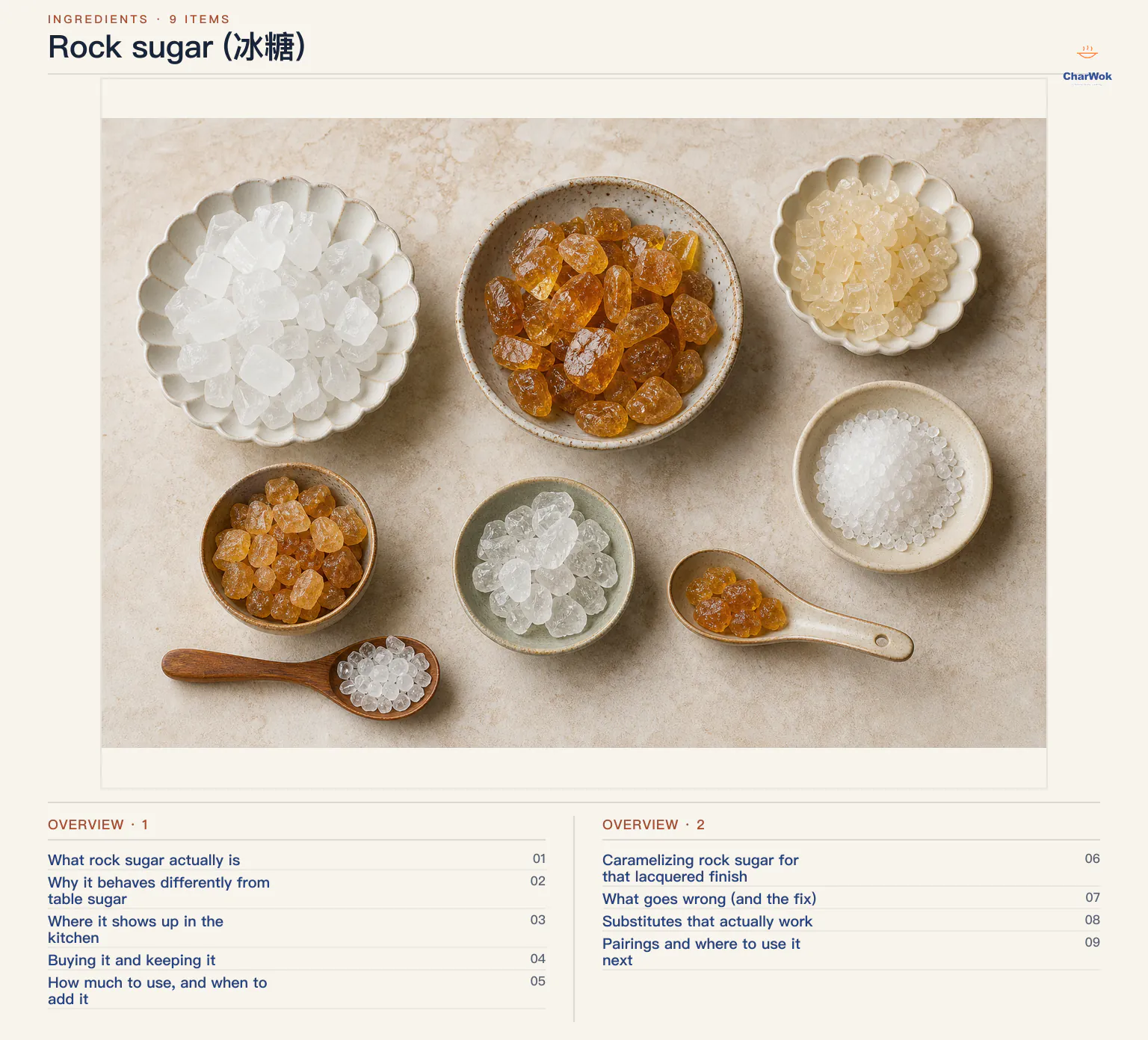 Overview of Rock sugar (冰糖)