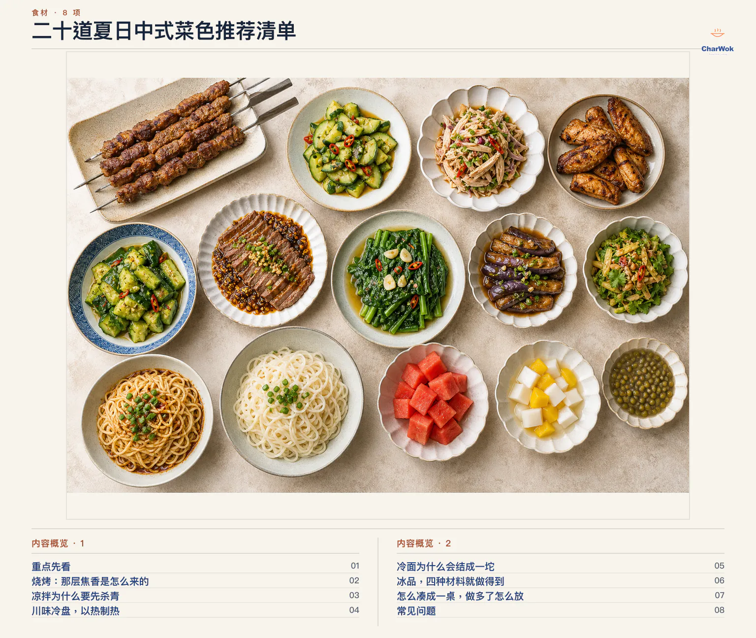 二十道夏日中式菜色推荐清单文章内容概览